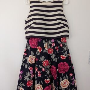 Striped and Floral Anthropologie Dress